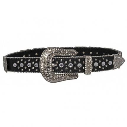 Ceinture simili noir strass